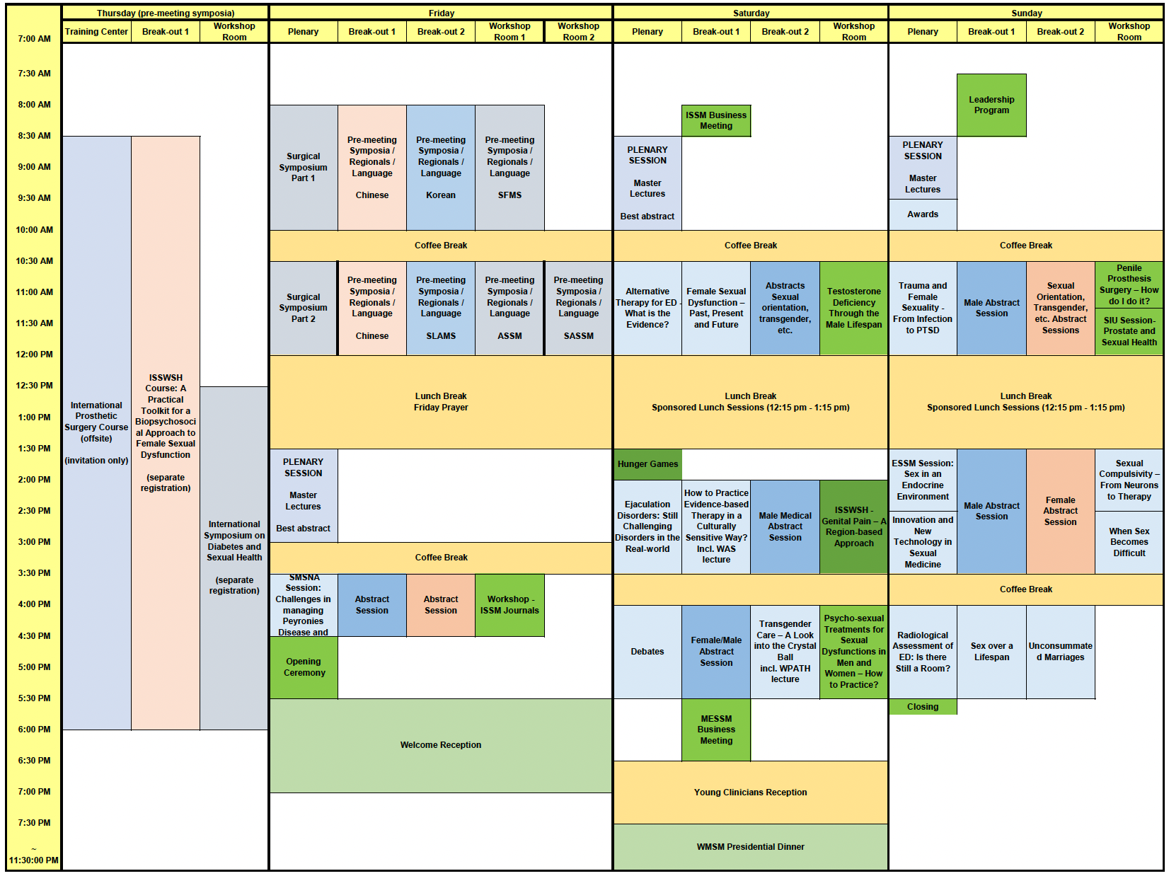 WMSM Program-at-a-glance